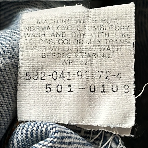 Levi’s Men’s Vintage Acid Wash Button Fly 501 Jeans size 32 x 36 - Picture 9 of 15